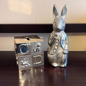 Godinger Piggy Bank Set - Rare - Vintage